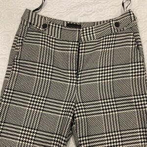 Topshop Black and White Plaid Skinny Pants